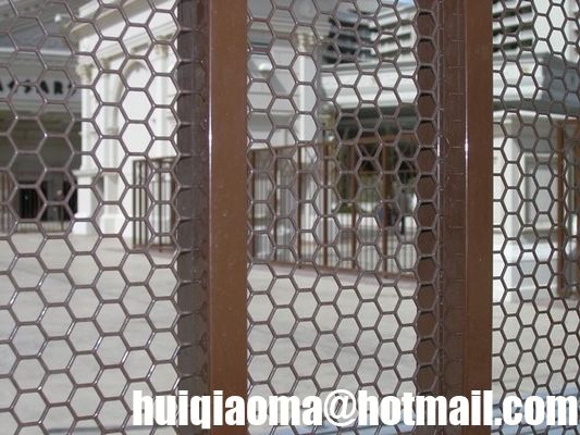 شبكة معدنية مثقبة سداسية,شبكة معدنية زخرفية مثقبة