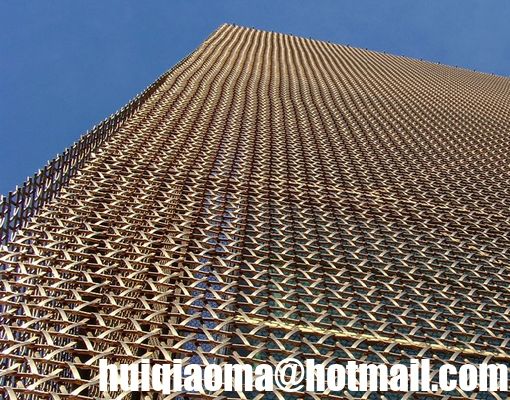 شبكة معمارية مسطحة منسوجة بسلك متوازن، شبكة زخرفية منسوجة بسلك حلزوني مسطح