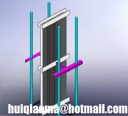 مُزيلات الضباب بالريش بتدفق أفقي (منصة)، مُزيلات الضباب بالصفائح مع خطافات تصريف