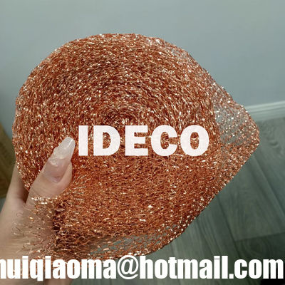 شبكة سلك نحاسي محبوك نحاسي نقي 100%، شبكة سلك نحاسي مسطح ناعم، شبكة تنظيف نحاسية، قماش شبكي سلكي نحاسي محبوك