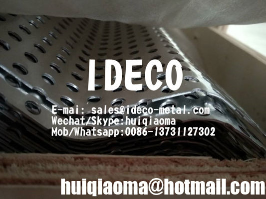 سبيكة الألومنيوم / الفولاذ المموجات الصفائح المثقوبة المعدنية ، الزخرفية الموجة المثقوبة حفرة الشاشة المعدنية للواجهات