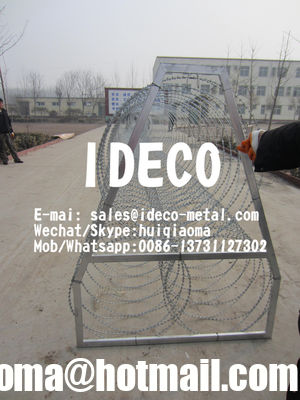 Mobile Security Barriers,Rapid Deployment Barbed Tape Concertina Razor Wire with Automatic Motorized Collector