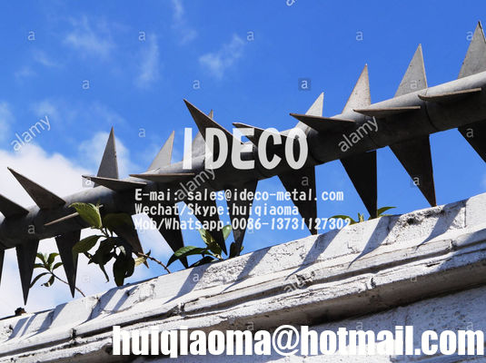 أسوار أمنية ذات رؤوس دوارة/دوارة، رؤوس دوارة مفردة من الألومنيوم، رؤوس أسوار شائكة