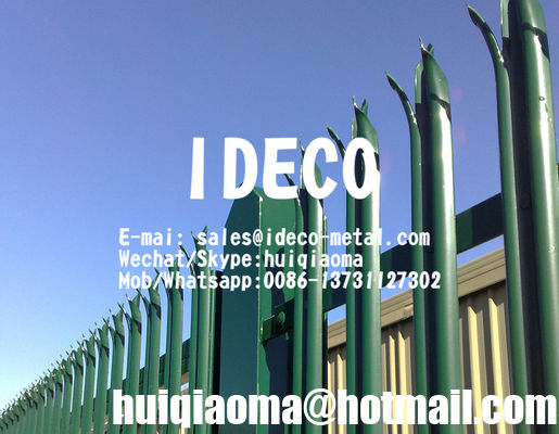 High Security Steel Palisade Fence Panels, Metal Palisade Fencing, Anti-Vandal Palisade Gates, Pales, Fittings