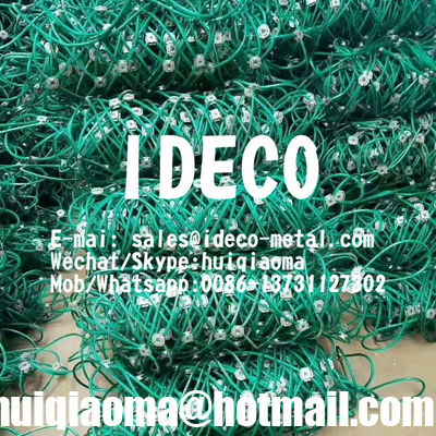 شبكات حبال مرنة لتساقط الصخور، شبكات سلكية واقية، شبكات تساقط الصخور مطلية بالـ PVC، شبكات كابلات المنحدرات لتخفيف تساقط الصخور