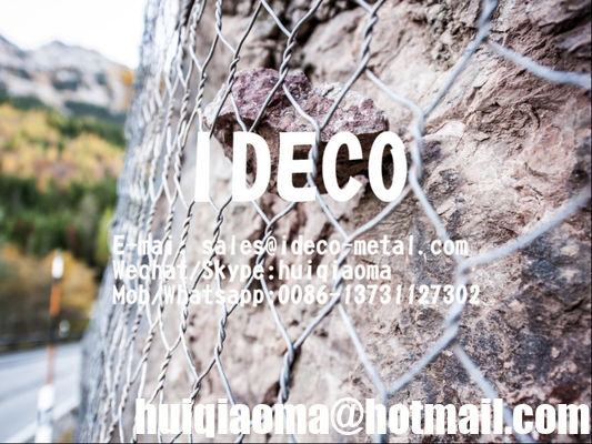 Rockfall Barriers Hexagonal Woven Wire Mesh, Rock Fall Catch Fences, Slope Stabilization Drapery Mesh Netting