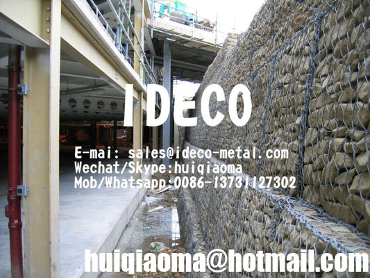 سلال/مراتب جابيون من الفولاذ المقاوم للصدأ، أقفاص جابيون حجرية، حاجز جابيون بحري للسواحل/الجدران البحرية