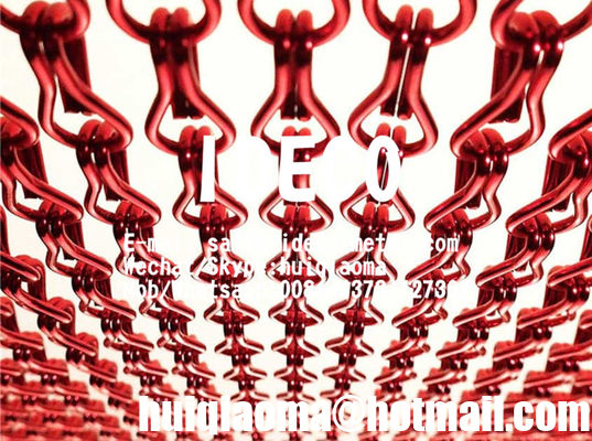 ستارة ألومنيوم بسلسلة، ستائر شبكية مانعة للذباب، فواصل غرف، ستائر للنوافذ والمداخل، فضي