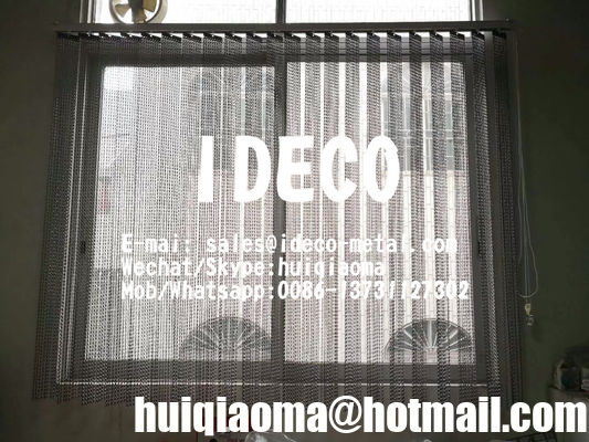 ستائر سلسلة زخرفية قابلة للسحب، ستائر سلسلة وصلات ألومنيوم تفتح وتغلق تلقائيًا